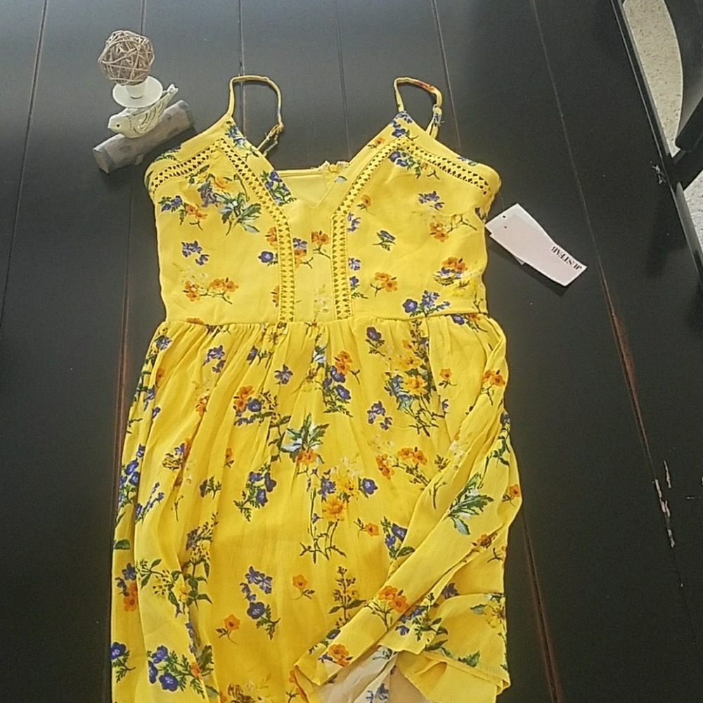 Yellow floral dress